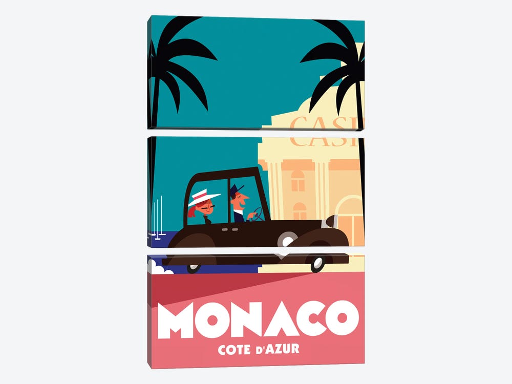 Monaco Casino by Gary Godel 3-piece Art Print
