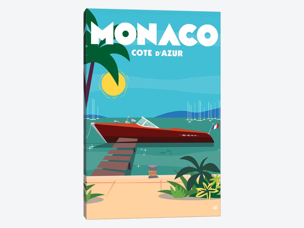 Monaco Cote D'Azur by Gary Godel 1-piece Canvas Print