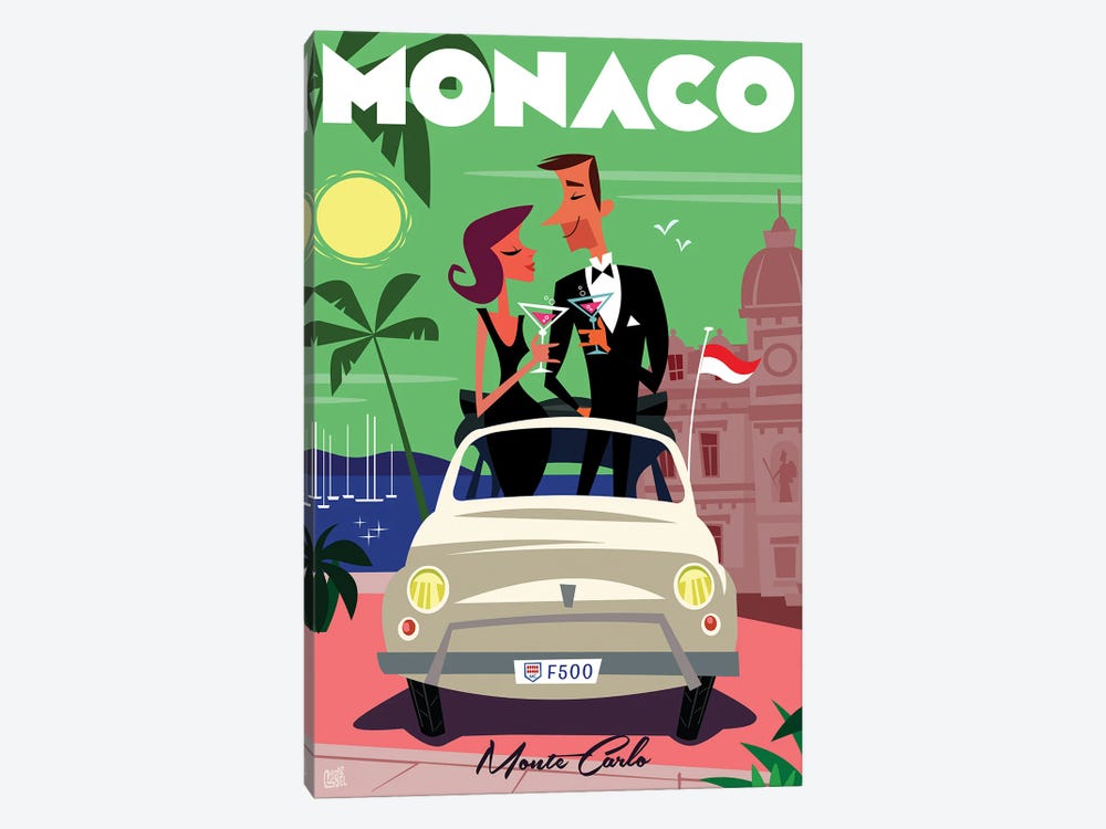 Monaco Monte Carlo Casino by Gary Godel 1-piece Canvas Wall Art