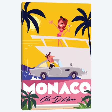 Monaco Canvas Print #GGD49} by Gary Godel Canvas Artwork
