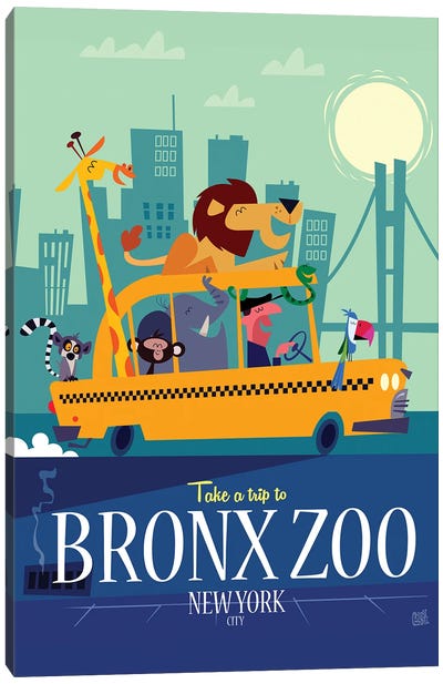 Bronx Zoo Nyc Canvas Art Print - New York City Travel Posters