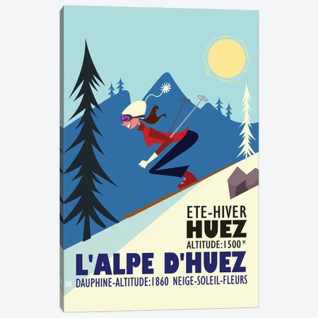 L'Alpe D'Huez Ete Hiver Canvas Print #GGD51} by Gary Godel Canvas Print