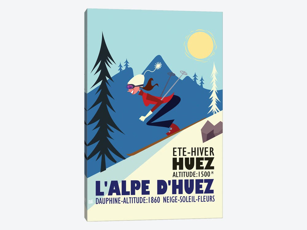L'Alpe D'Huez Ete Hiver by Gary Godel 1-piece Canvas Art