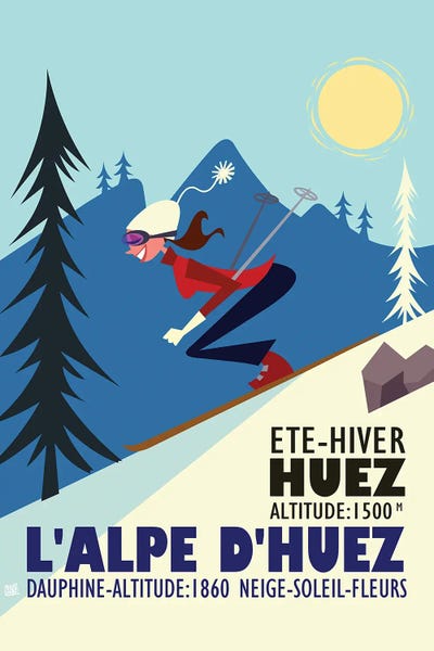 Snowy Mountains: L'Alpe D'Huez Ete Hiver by Gary Godel