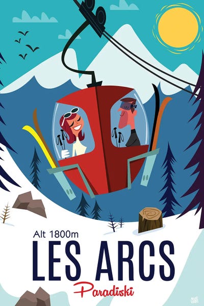 Snowy Mountains: Les Arcs by Gary Godel