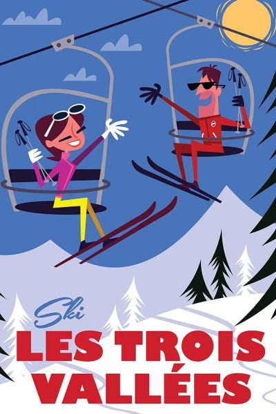 Snowy Mountains: Les Trois Vallees by Gary Godel