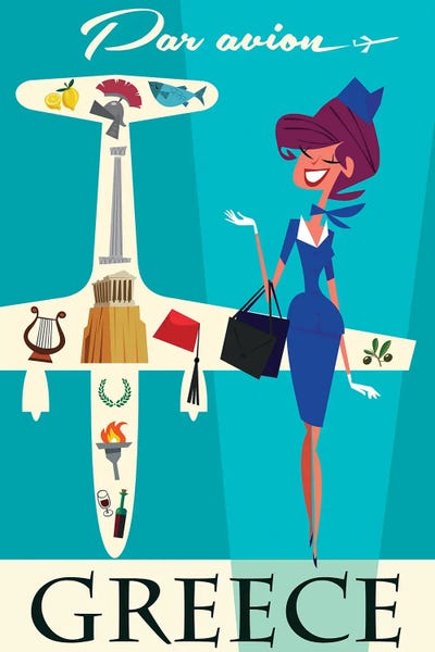 Airplanes: Par Avion Greece by Gary Godel