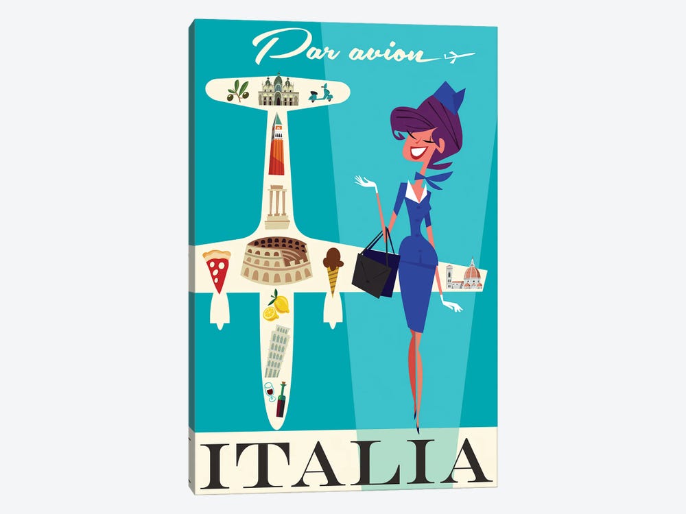 Par Avion Italia by Gary Godel 1-piece Art Print