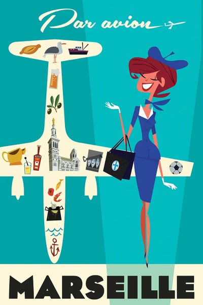 Airplanes: Par Avion Marseille by Gary Godel