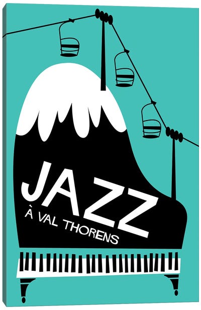 Val Thorens Jazz Canvas Art Print - Piano Art