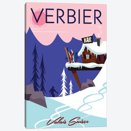 Verbier Apres Canvas Print #GGD64} by Gary Godel Canvas Art Print