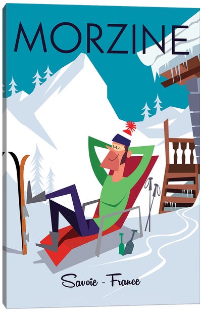 Morzine Canvas Art Print - Skiing Art