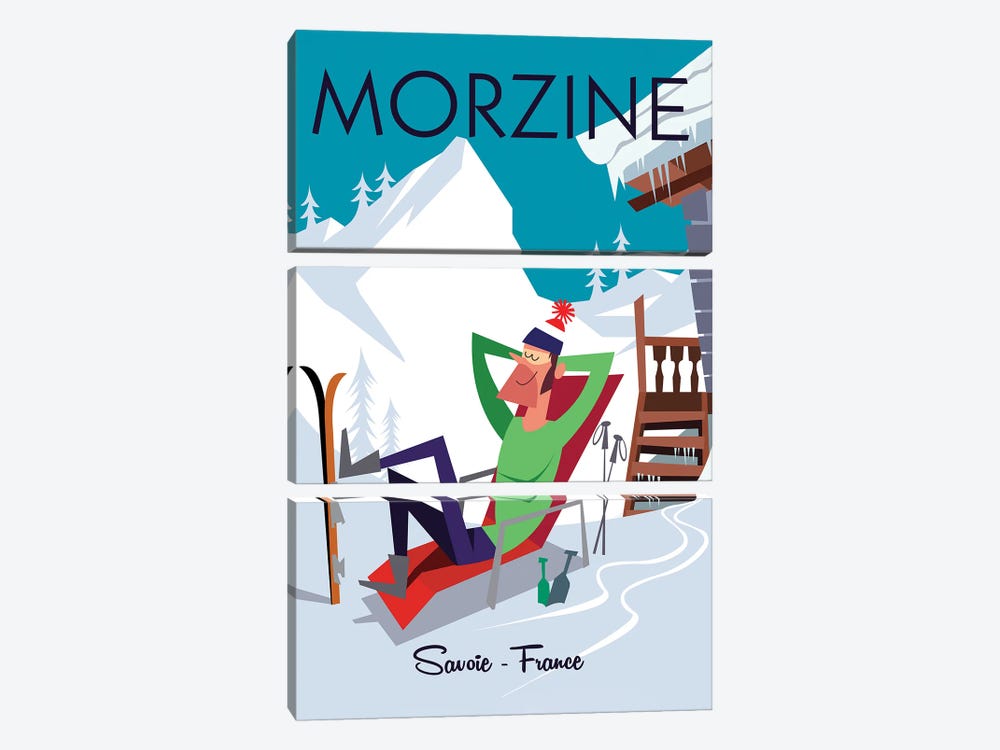 Morzine by Gary Godel 3-piece Canvas Print