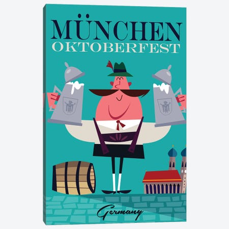 Munchen Oktoberfest Canvas Print #GGD69} by Gary Godel Canvas Wall Art