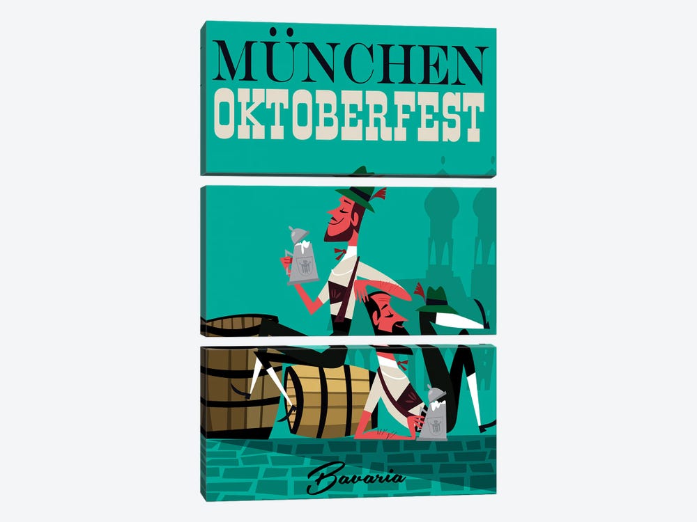 Munich Oktoberfest by Gary Godel 3-piece Art Print