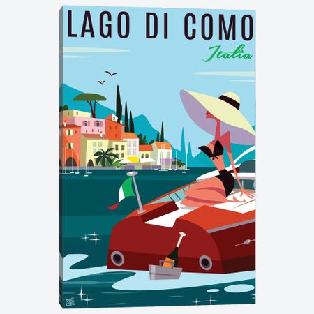 Lago Di Como Italia Canvas Print #GGD71} by Gary Godel Canvas Print