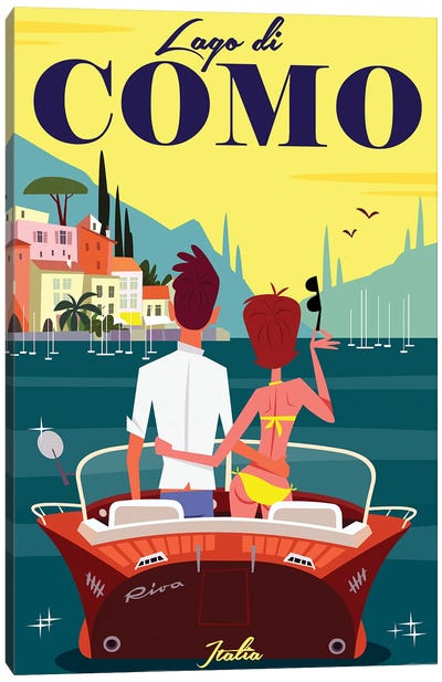 Lago Di Como Canvas Art Print - Gary Godel