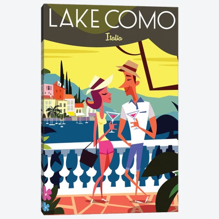 Lake Como Canvas Print #GGD73} by Gary Godel Art Print
