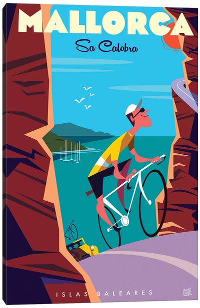 Mallorca Sa Calobra Canvas Art Print - Cycling Art