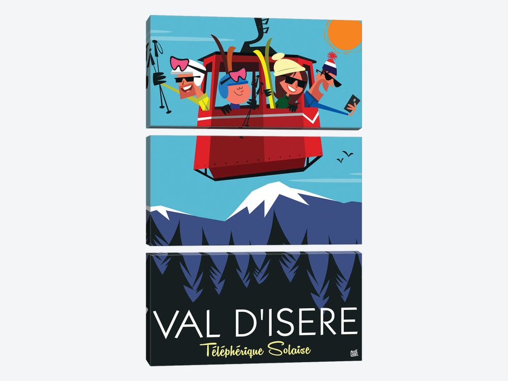 Vald'Isere by Gary Godel 3-piece Canvas Print