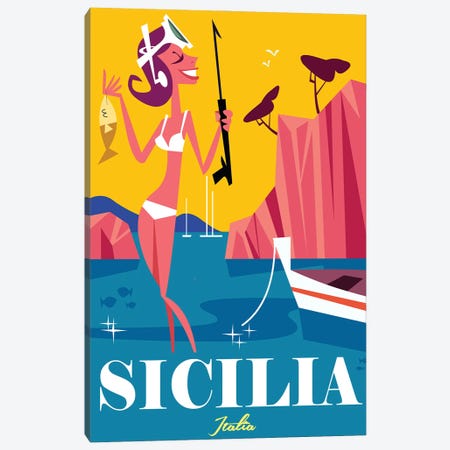 Sicilia Canvas Print #GGD80} by Gary Godel Canvas Artwork