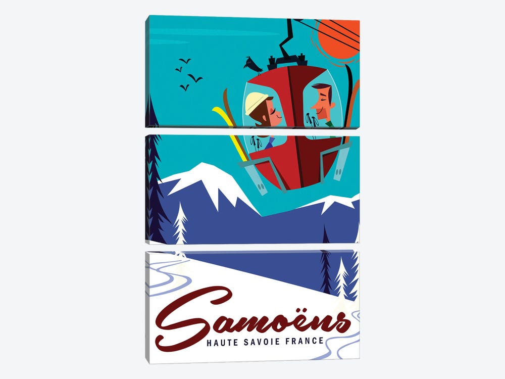 Samoens by Gary Godel 3-piece Canvas Artwork