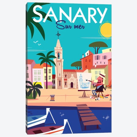Sanary Sur Mer Canvas Print #GGD83} by Gary Godel Canvas Art