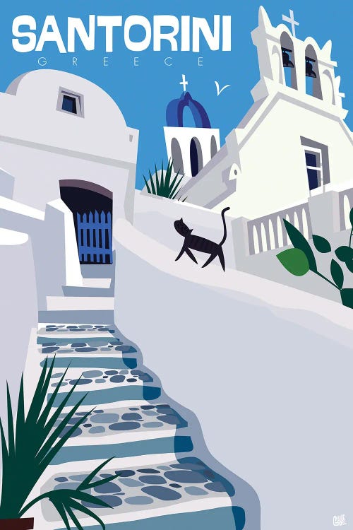 Santorini by Gary Godel wall art