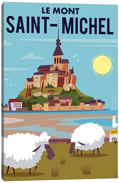 Le Mont Saint-Michel Canvas Art Print - Island Art
