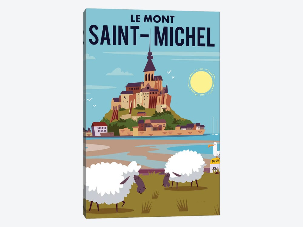 Le Mont Saint-Michel by Gary Godel 1-piece Canvas Art Print