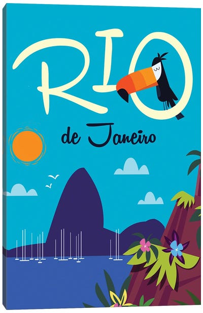 Rio De Janeiro Canvas Art Print - Toucan Art