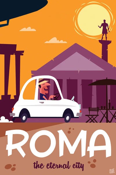 Rome Travel Posters: Roma by Gary Godel