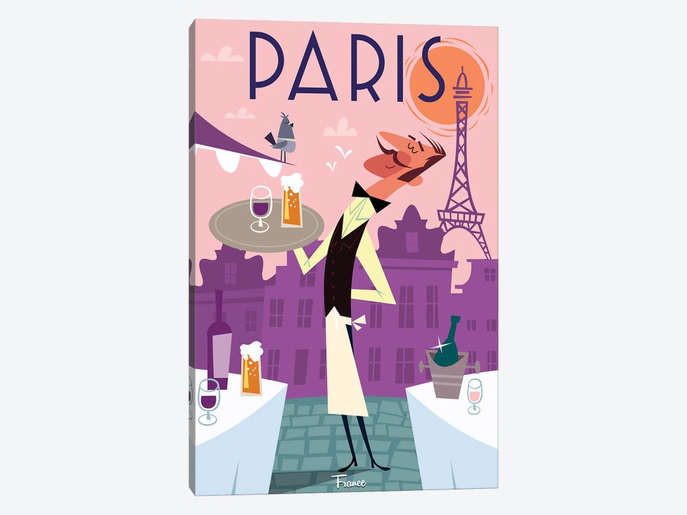 Paris by Gary Godel 1-piece Canvas Art Print