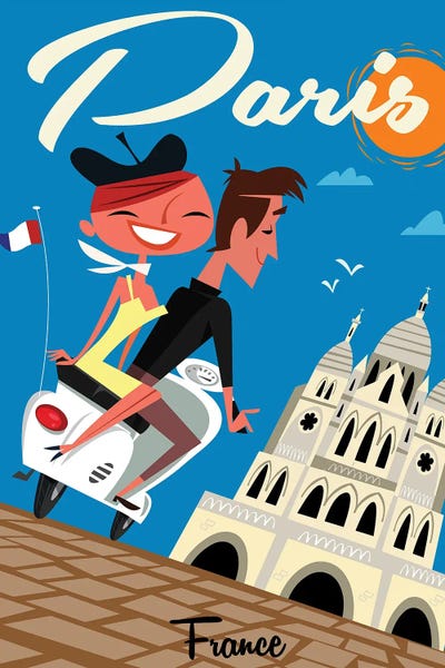 Paris Typography: Paris Sacre Coeur by Gary Godel
