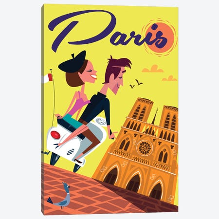 Paris Notre Dame Canvas Print #GGD91} by Gary Godel Art Print