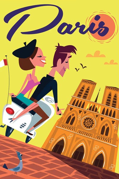 Paris Typography: Paris Notre Dame by Gary Godel
