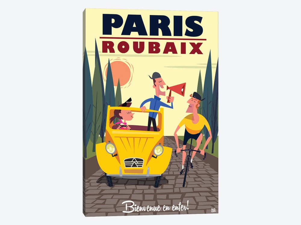 Paris-Roubaix by Gary Godel 1-piece Canvas Print