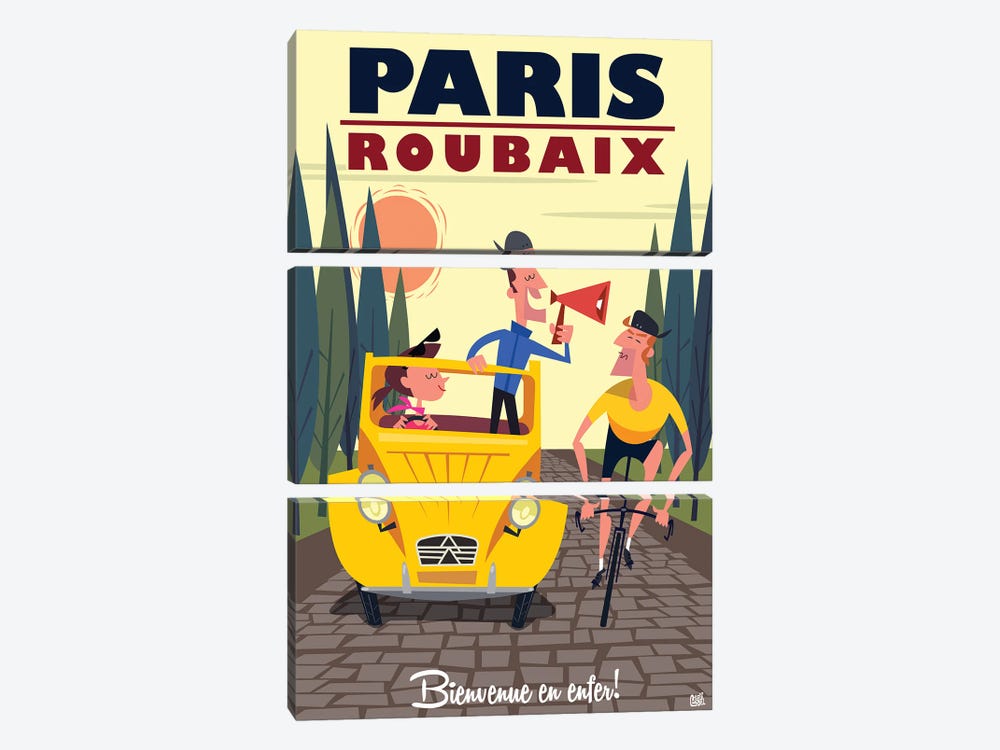 Paris-Roubaix by Gary Godel 3-piece Art Print