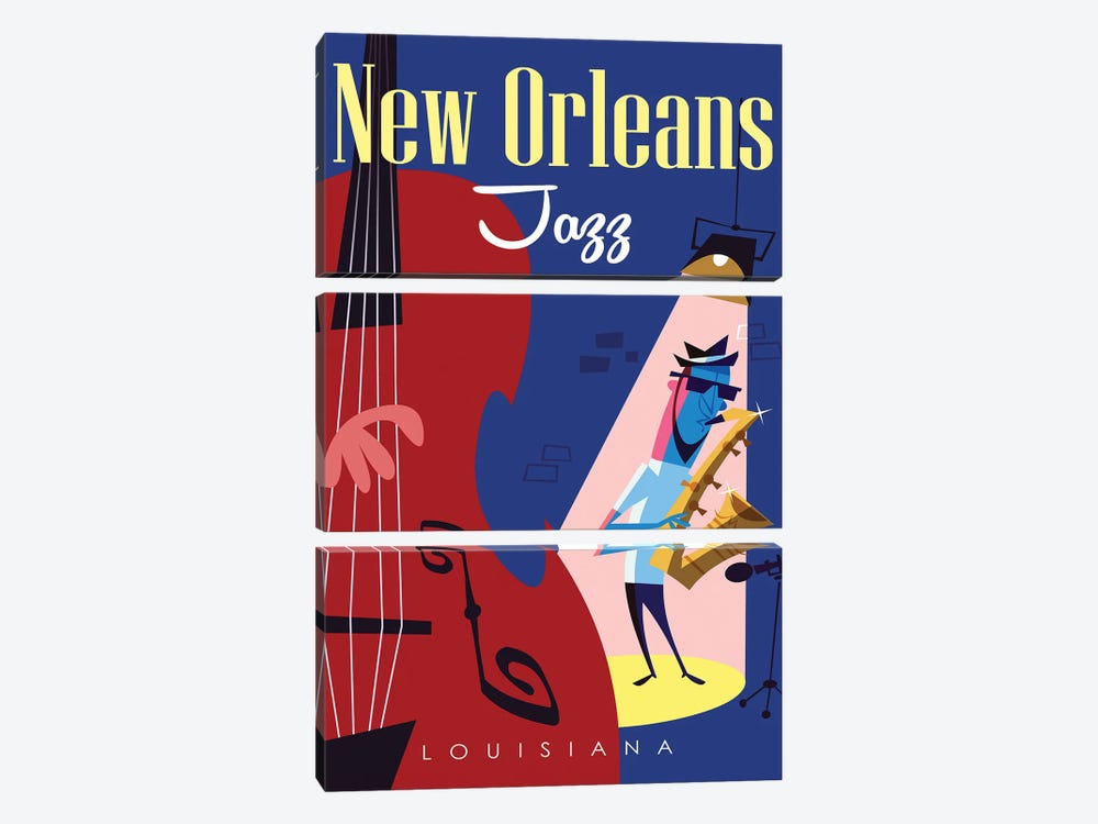 New Orleans by Gary Godel 3-piece Canvas Art Print