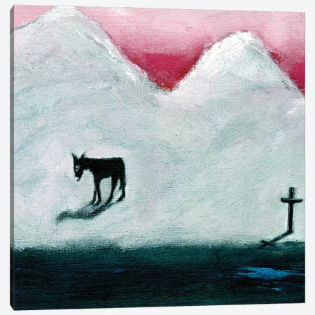 Donkey And Cross, 2003 Canvas Print #GGI1} by Gigi Sudbury Canvas Wall Art
