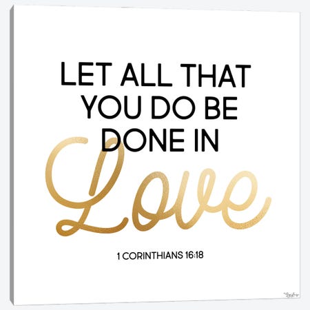 Done In Love Canvas Print #GGL14} by Gigi Louise Canvas Art