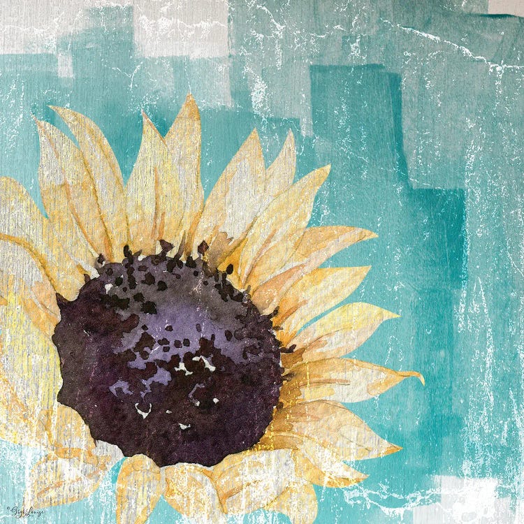 Sunflower Teal by Gigi Louise wall art