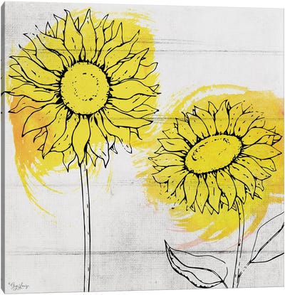 Two Sunflowers Canvas Art Print