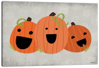 Happy Pumpkins Canvas Art Print