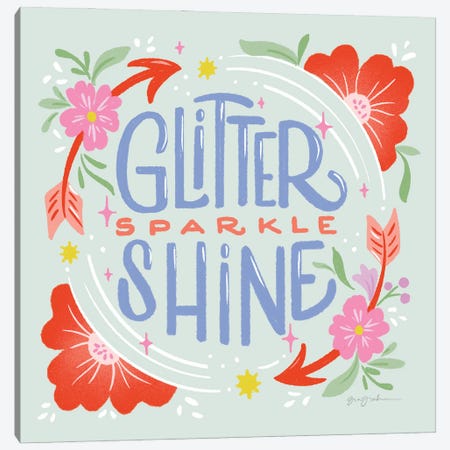 Glitter Sparkle Shine I Canvas Print #GGM19} by Gia Graham Canvas Wall Art