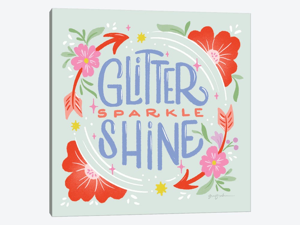 Glitter Sparkle Shine I by Gia Graham 1-piece Canvas Artwork