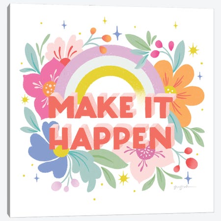 Make It Happen I Canvas Print #GGM20} by Gia Graham Canvas Art Print