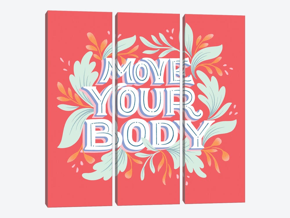 Move Your Body I by Gia Graham 3-piece Canvas Art