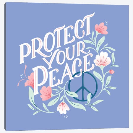 Protect Your Peace I Canvas Print #GGM23} by Gia Graham Art Print