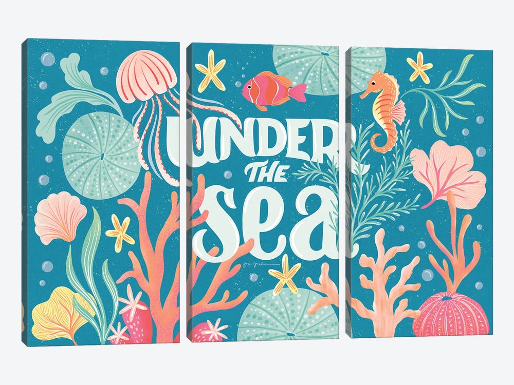 Under the Sea I by Gia Graham 3-piece Canvas Art Print